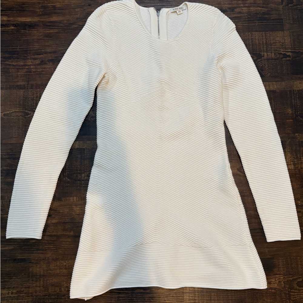 Ronny Kobo Collection Cream Long Sleeve Dress